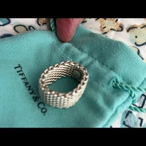 Authentic Tiffany & Co Somerset Mesh ring size 7